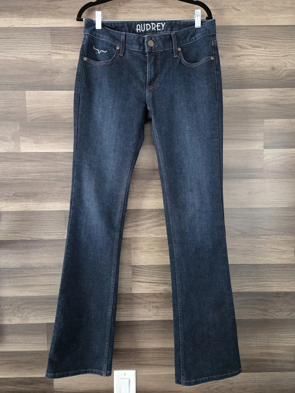Kimes Ranch Audrey Dark Wash Low Rise Bootcut Jeans, Size 6/34 - Picture 3 of 7